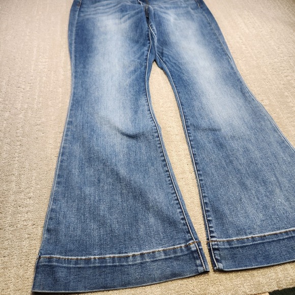 Judy Blue Jeans Women 14W Trouser Flare High Rise Stretch Denim Blue Cowgirl - Picture 11 of 13